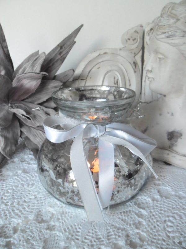 Windlicht "Royal" - Bauernsilber - bauchig – Bild 2