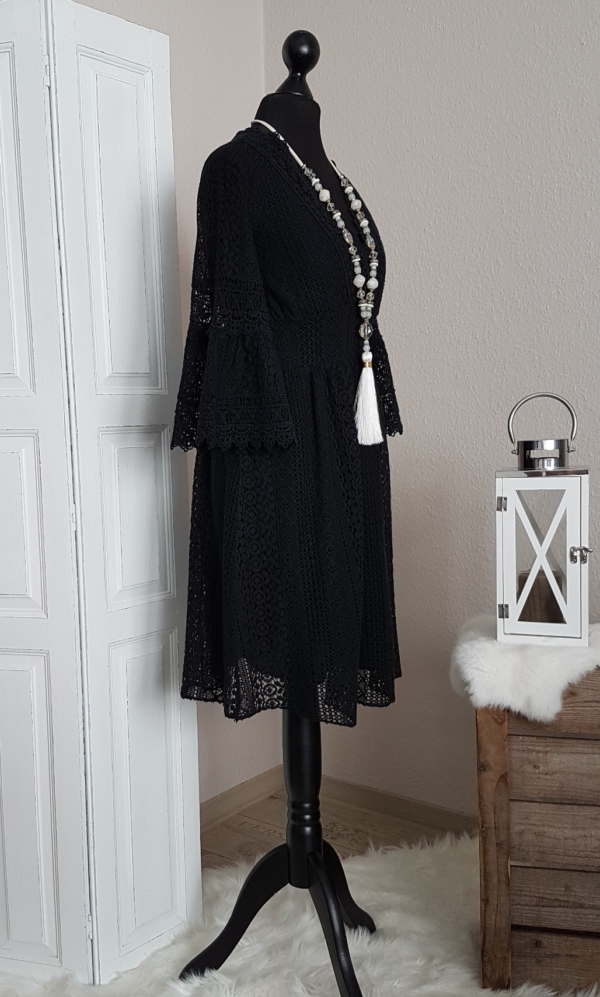 Traumhaftes Boho-Kleid im Empire-Stil - schwarz - passend für Größe 36 - 38 - 40 – Bild 5