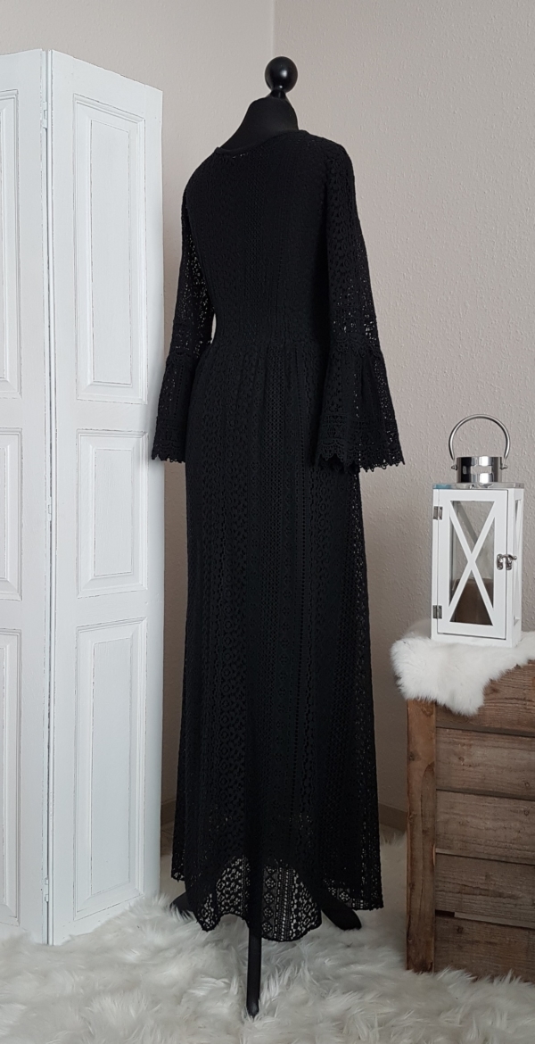 Traumhaftes Boho-Maxikleid im Empire-Stil - schwarz - passend für Größe 36 - 38 - 40 – Bild 3