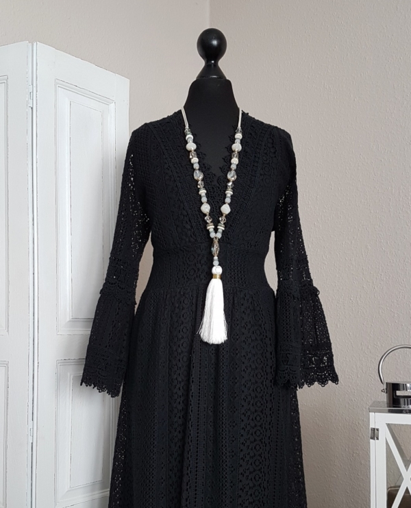 Traumhaftes Boho-Maxikleid im Empire-Stil - schwarz - passend für Größe 36 - 38 - 40 – Bild 4