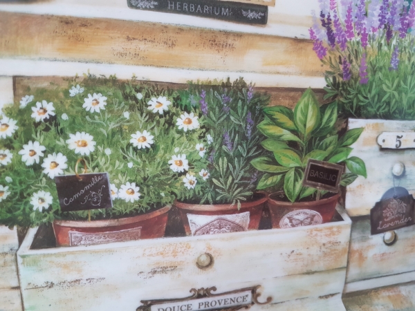 Tablett "Jardin Paris" 48 x 29 cm mit Henkel Griff Melamin Kunststoff Shabby – Bild 2