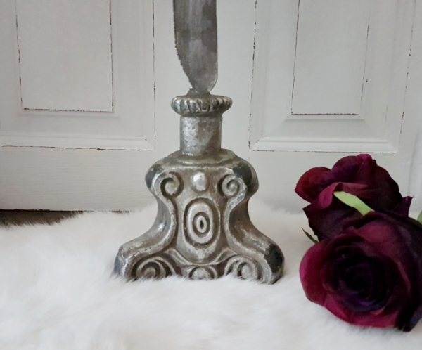 Shabby Chic Deko Engel - antik grau - 70 cm – Bild 5