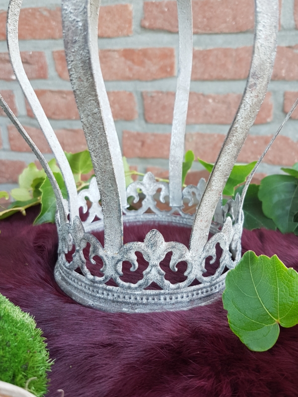 Dekokrone - Metall - Shabby Chic - Höhe 23,5 cm – Bild 2