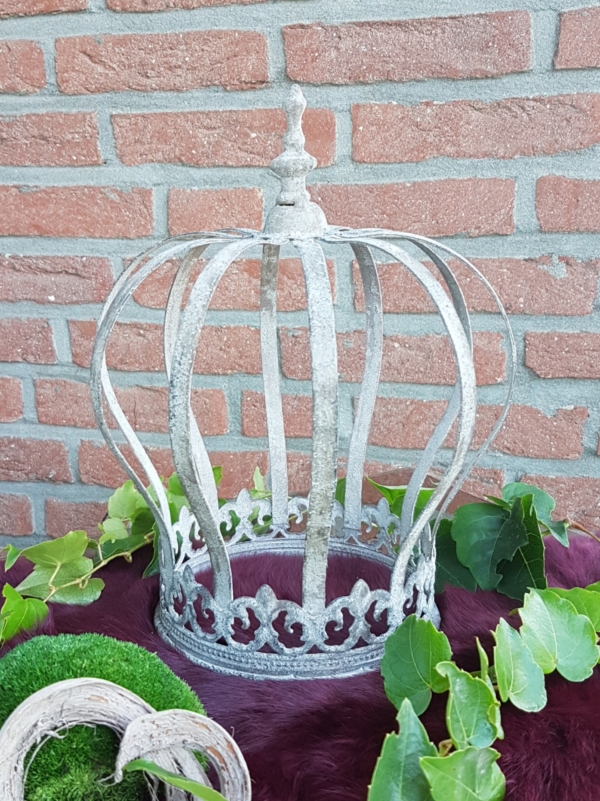 Dekokrone - Metall - Shabby Chic - Höhe 26,5 cm
