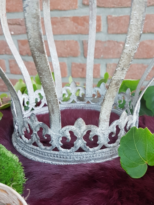 Dekokrone - Metall - Shabby Chic - Höhe 26,5 cm – Bild 2