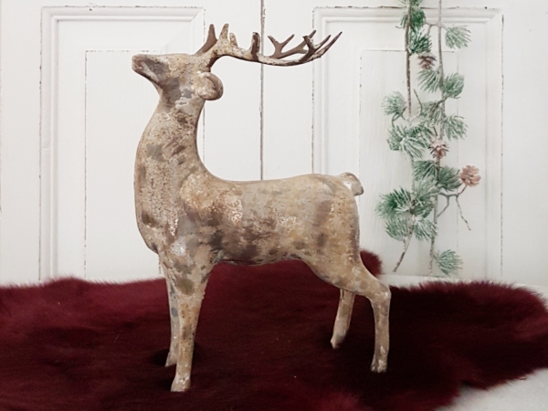 Hirsch "Gustav" - hellbraun meliert - 20 cm