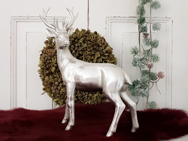Hirsch "Jakob" - silber - 21 cm