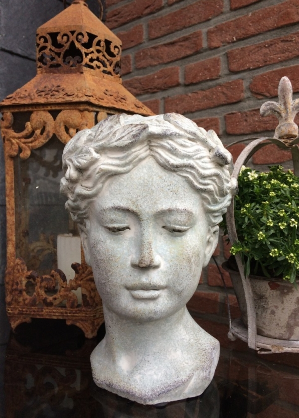 Büste - Kranzdekor - 23 cm - Zement