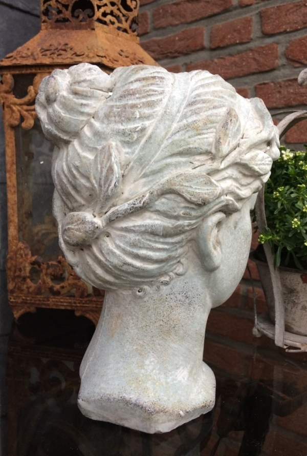 Büste - Kranzdekor - 23 cm - Zement – Bild 4