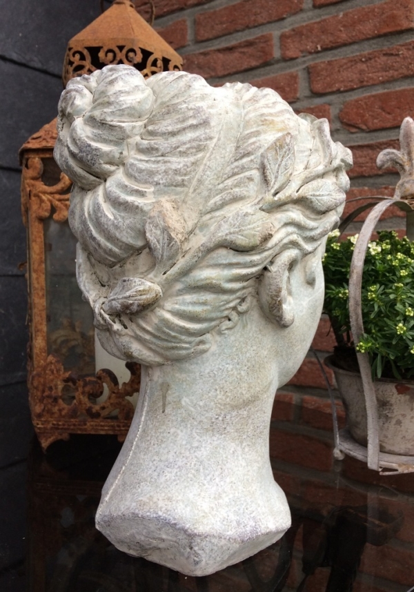 Büste - Kranzdekor - 28 cm - Zement – Bild 3