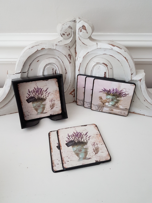 6er-Set Melamin-Untersetzer "Lavendel"