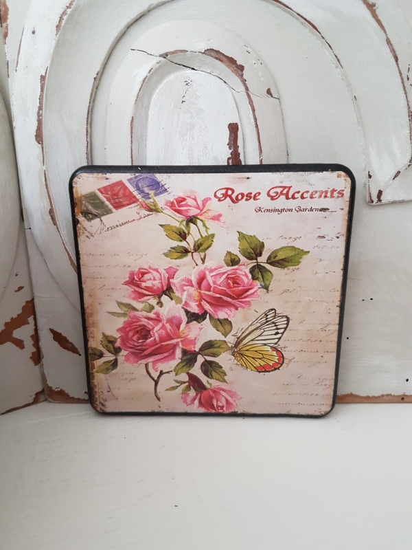 6er-Set Melamin-Untersetzer "Roses" – Bild 2