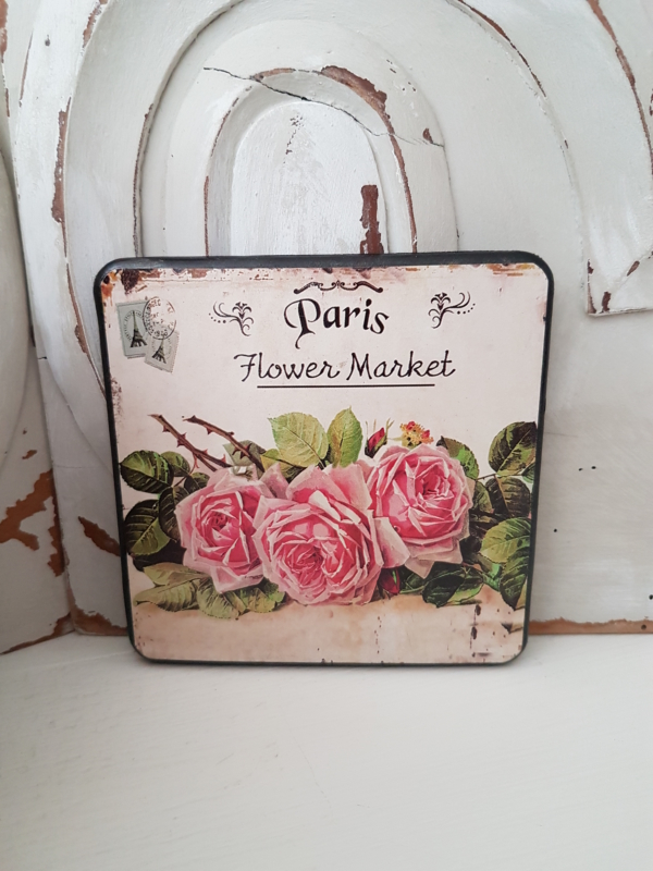 6er-Set Melamin-Untersetzer "Roses" – Bild 3