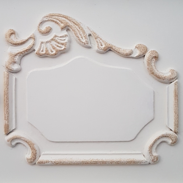 alter Nachttisch - weiß gold - Shabby Chic – Bild 4