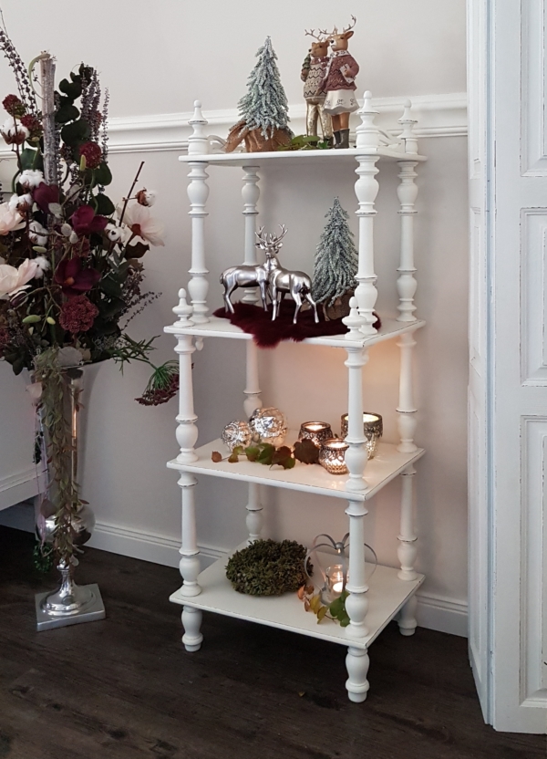antikes Standregal - weiß - Shabby Chic – Bild 2