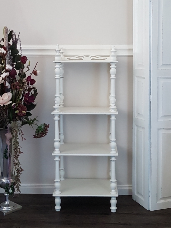 antikes Standregal - weiß - Shabby Chic – Bild 4