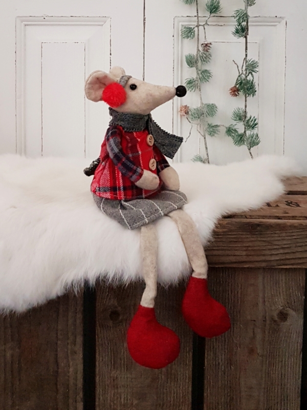 Kantenhocker - Wintermaus-Mädchen - 30 cm – Bild 2