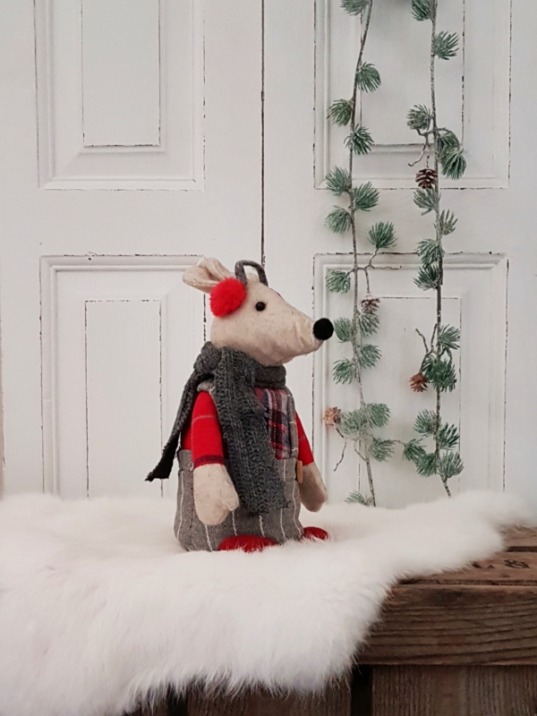 Wintermaus "Junge" - 20 cm – Bild 2