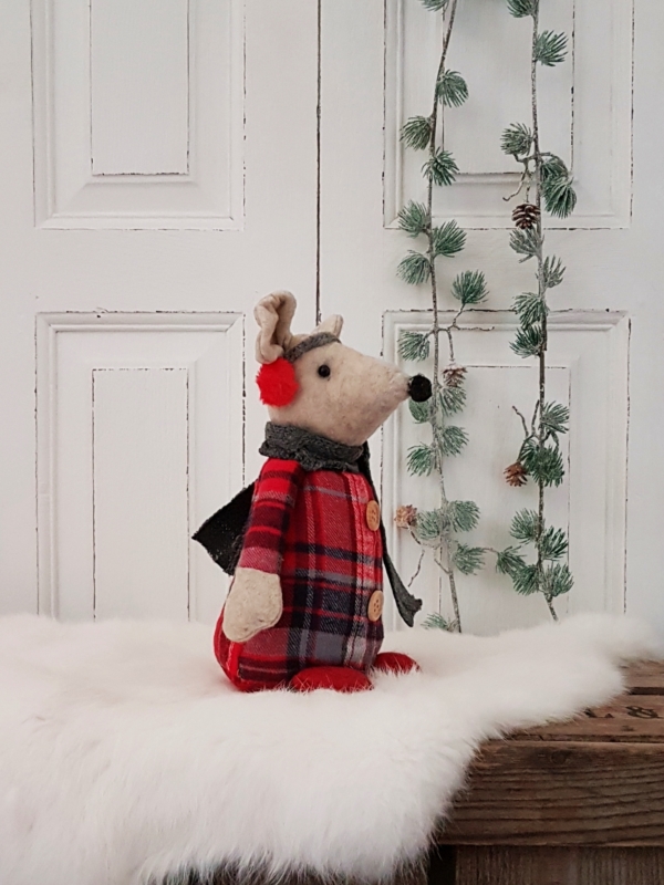 Wintermaus "Mädchen" - 20 cm – Bild 2
