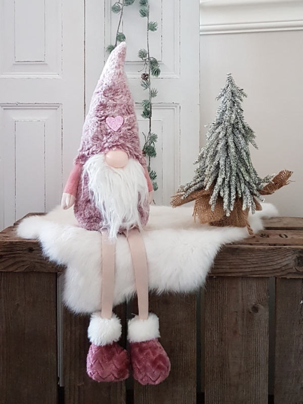 Kantenhocker Wichtel - pink - 60 cm