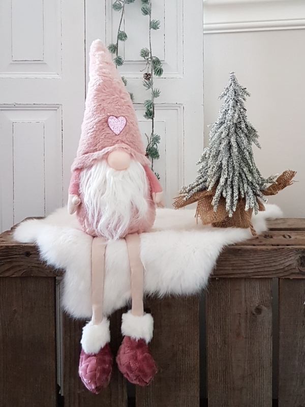 Kantenhocker Wichtel - rosa - 60 cm