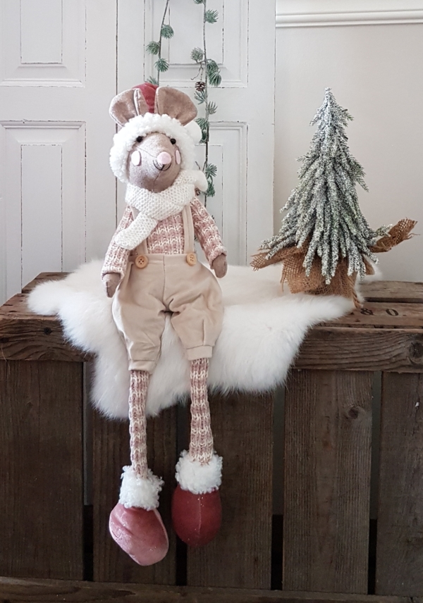 Kantenhocker - "Wintermäuse" - 2er-Set – Bild 3