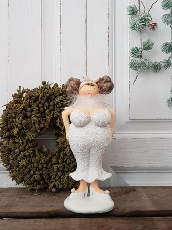 Deko-Engel "Dicke Dame" - Höhe 20 cm