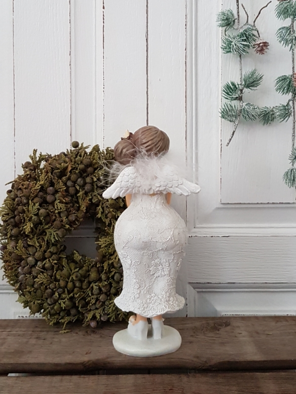Deko-Engel "Dicke Dame mit Stern" - Höhe 20 cm – Bild 3
