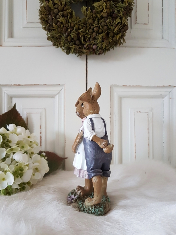 Küssendes nostalgisches Hasenpärchen - flieder / lila - 16 cm – Bild 9