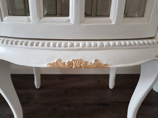 antiker ovaler Teetisch / Barschrank - Shabby Chic – Bild 5