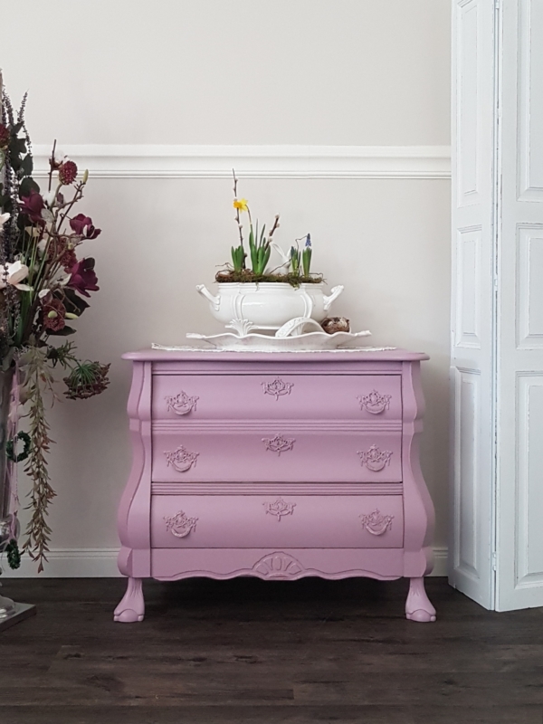 Barock-Kommode mit Klappe und Schublade - Shabby Chic