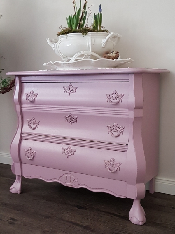 Barock-Kommode mit Klappe und Schublade - Shabby Chic – Bild 2