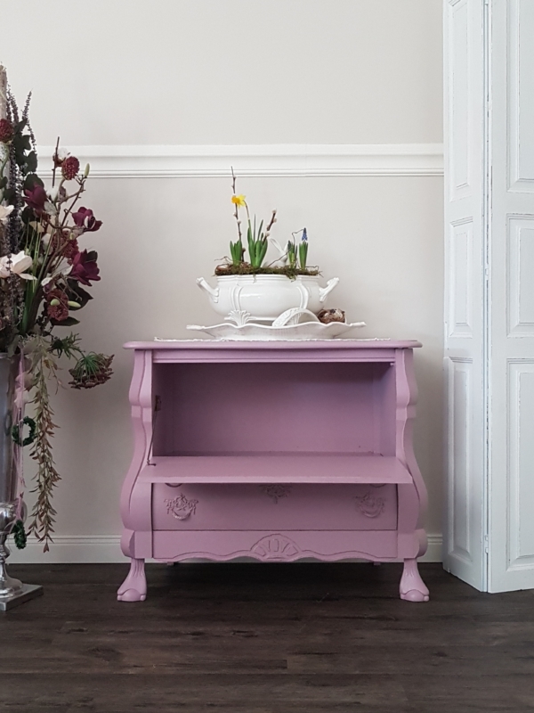Barock-Kommode mit Klappe und Schublade - Shabby Chic – Bild 4