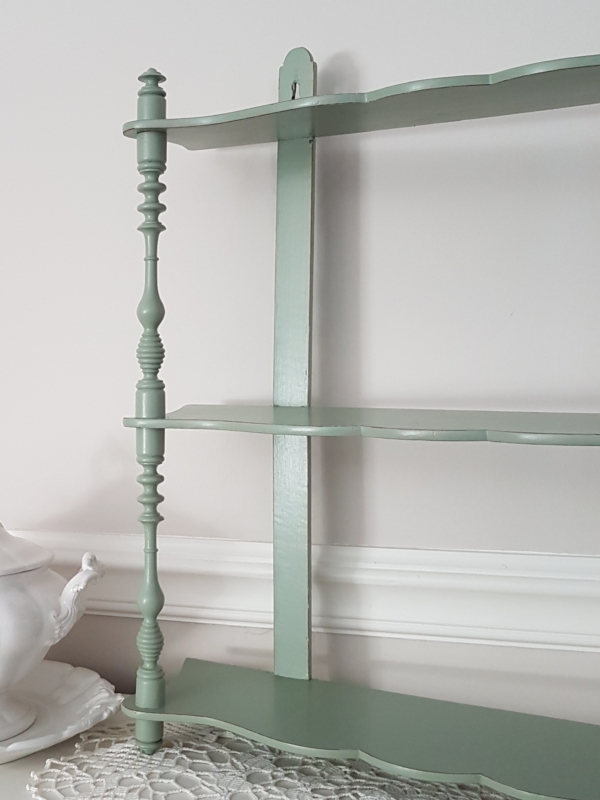altes Wand- oder Standregal - cottage green - Höhe 65 cm - Shabby Chic – Bild 5
