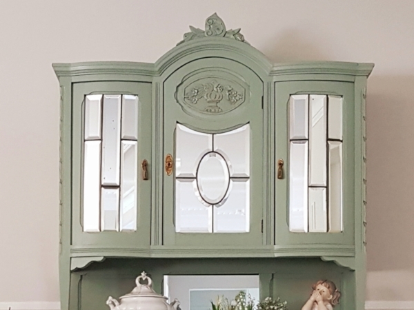 Antiker Buffetschrank - Eiche - cottage green - Shabby Chic – Bild 2