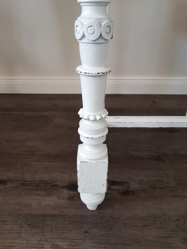 Antiker Gründerzeit-Stuhl mit Original Wiener Geflecht - weiß - Shabby Chic – Bild 7