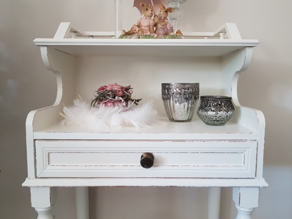 alter Telefontisch / Kommode - weiß - Shabby Chic – Bild 5