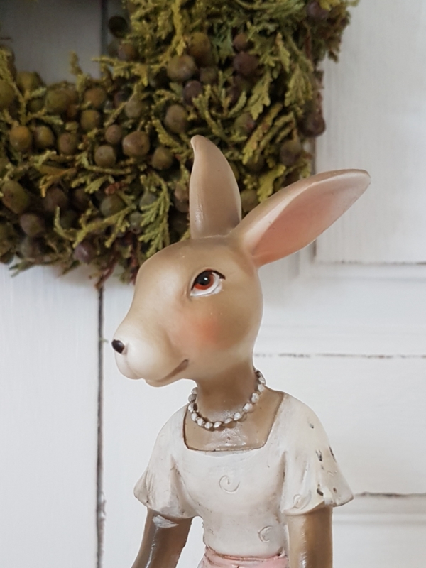Nostalgische Hasengruppe - creme - Höhe 22 cm – Bild 3