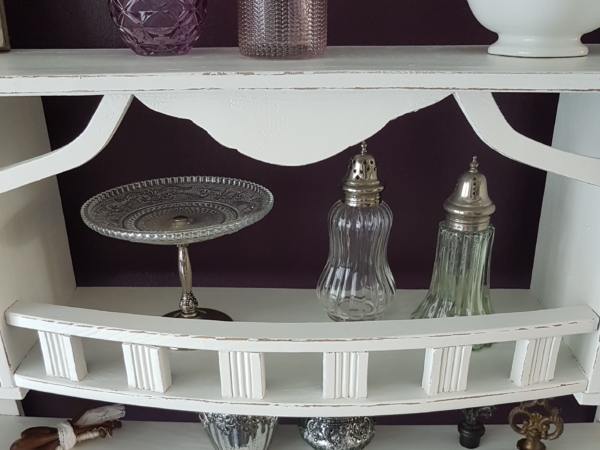 großes antikes Wandregal mit 4 Schubladen - weiß - Breite 110 cm - Shabby Chic – Bild 4