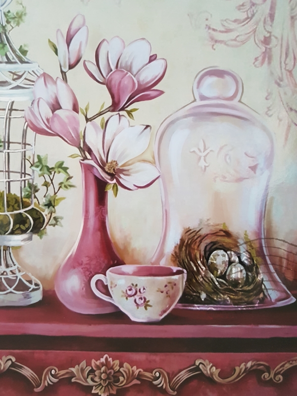 Tischsets / Platzsets "Romantic Flowers" - 4-teilig - Korkeiche / MDF - Shabby Landhaus – Bild 3