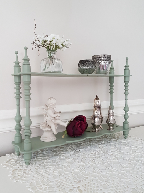 altes Standregal - cottage green - Höhe 40 cm - Shabby Chic – Bild 2