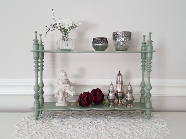 altes Standregal - cottage green - Höhe 40 cm - Shabby Chic – Bild 4