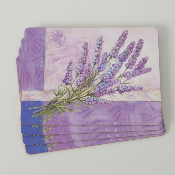 Tischsets / Platzsets "Provence" - 4-teilig - Korkeiche / MDF - Shabby Landhaus
