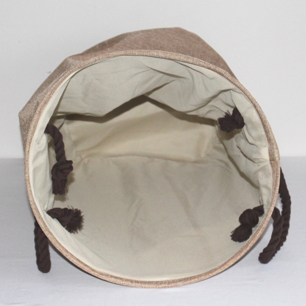 Wäschesammler "Laundry" - Canvas-Optik - hellbraun - 60 l – Bild 2
