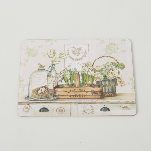 Tischsets / Platzsets "Jardin Royal" - 4-teilig - Korkeiche / MDF - Shabby Landhaus – Bild 2