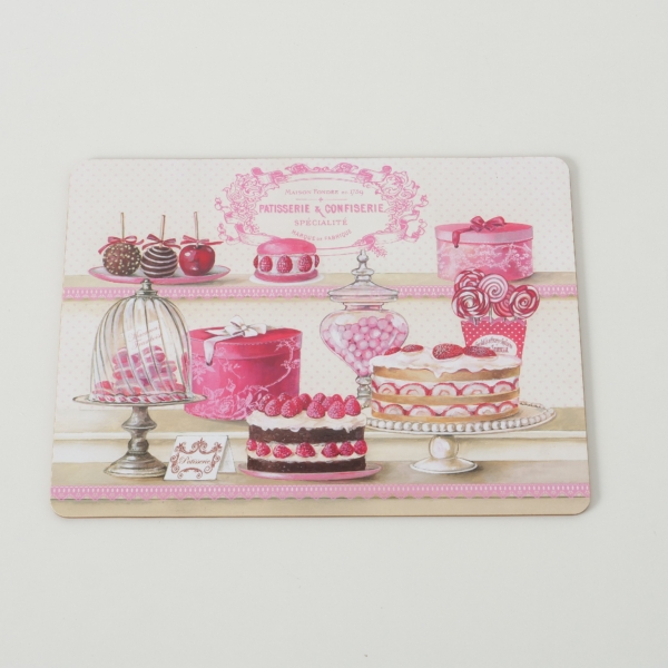 Tischsets / Platzsets "Patisserie" - 4-teilig - Korkeiche / MDF - Shabby Landhaus – Bild 2