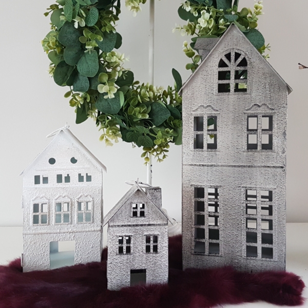 Laternen "Sweet Home" - Lichthaus - Metall - 3er-Set