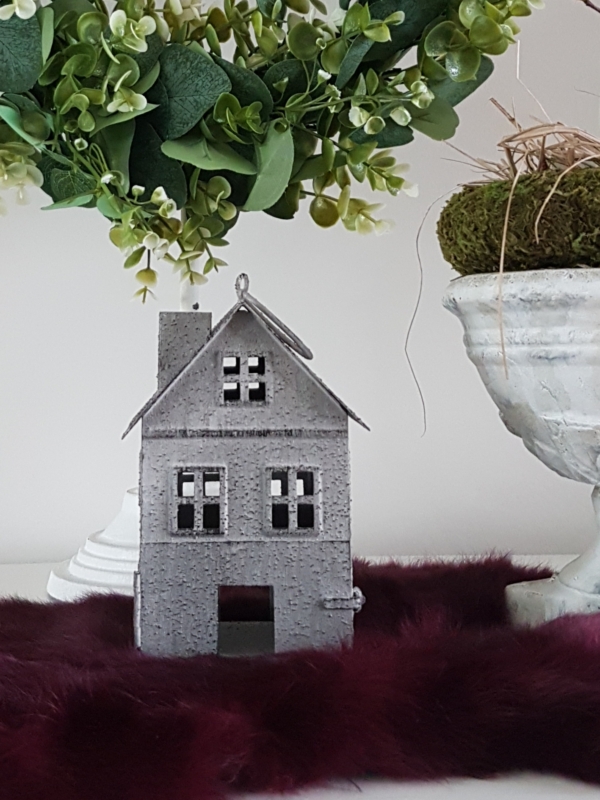 Laterne "Sweet Home" - Lichthaus - Metall - grau - 13 cm – Bild 3