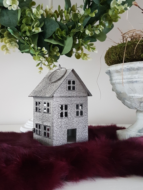 Laterne "Sweet Home" - Lichthaus - Metall - grau - 13 cm – Bild 4