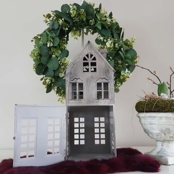 Laterne "Sweet Home" - Lichthaus - Metall - grau - 35 cm – Bild 5